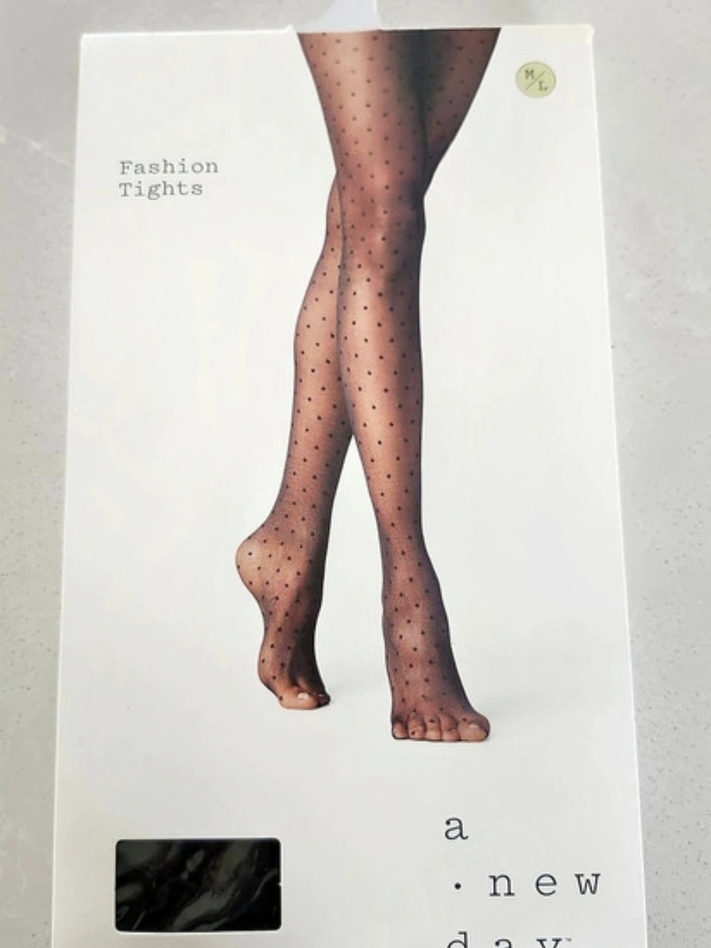 a.new.day Fashion Tights Polka Dot Tights in Brown & Black Size L/XL NWT